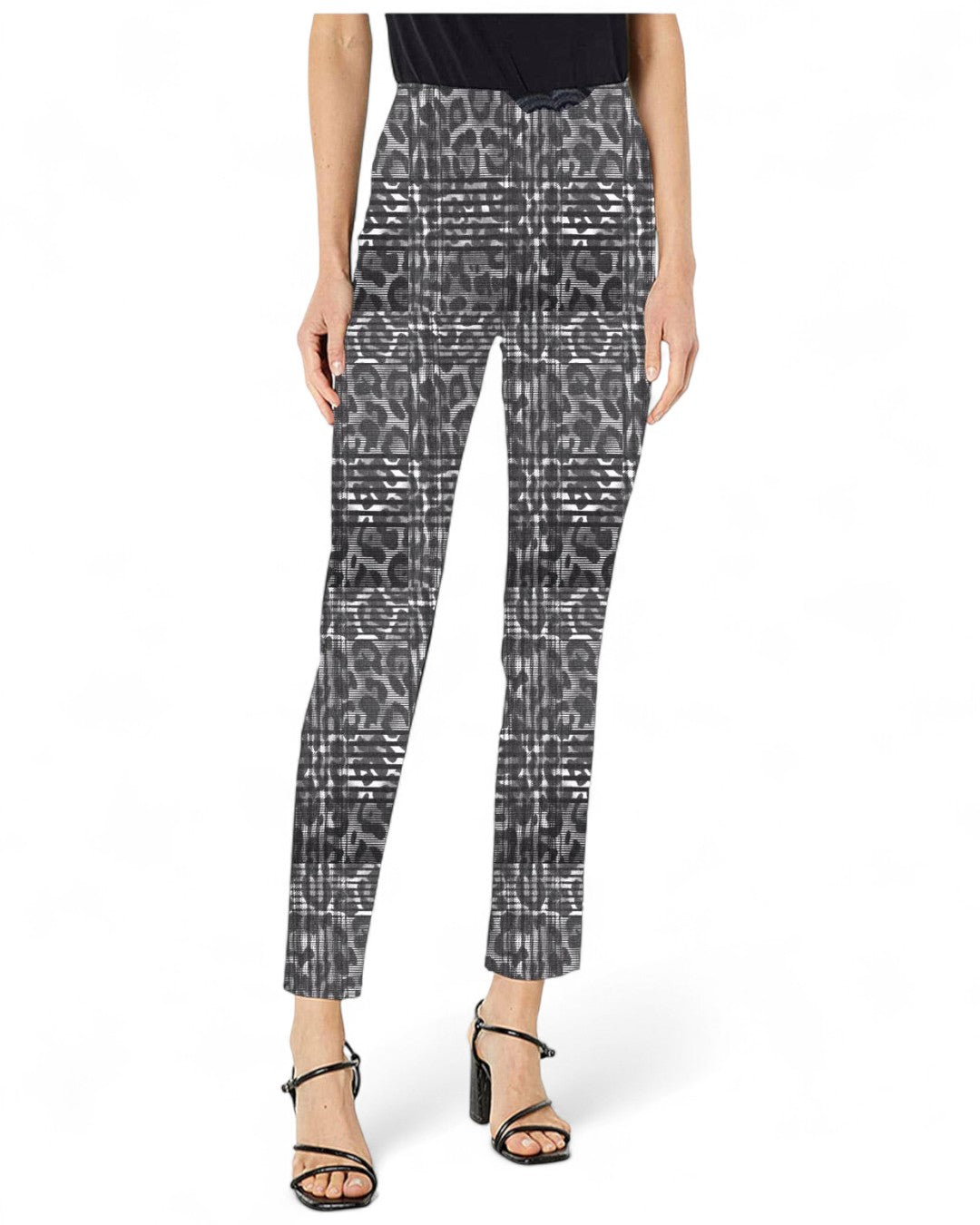 Krazy Larry P507 Pull on Pant - Grey Plaid GREY PLAID / 0 / P507