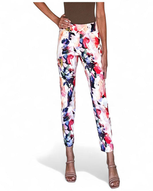 Krazy Larry P507 Pull on Pant - Pink Splash PINK SPLASH / 0 / P507